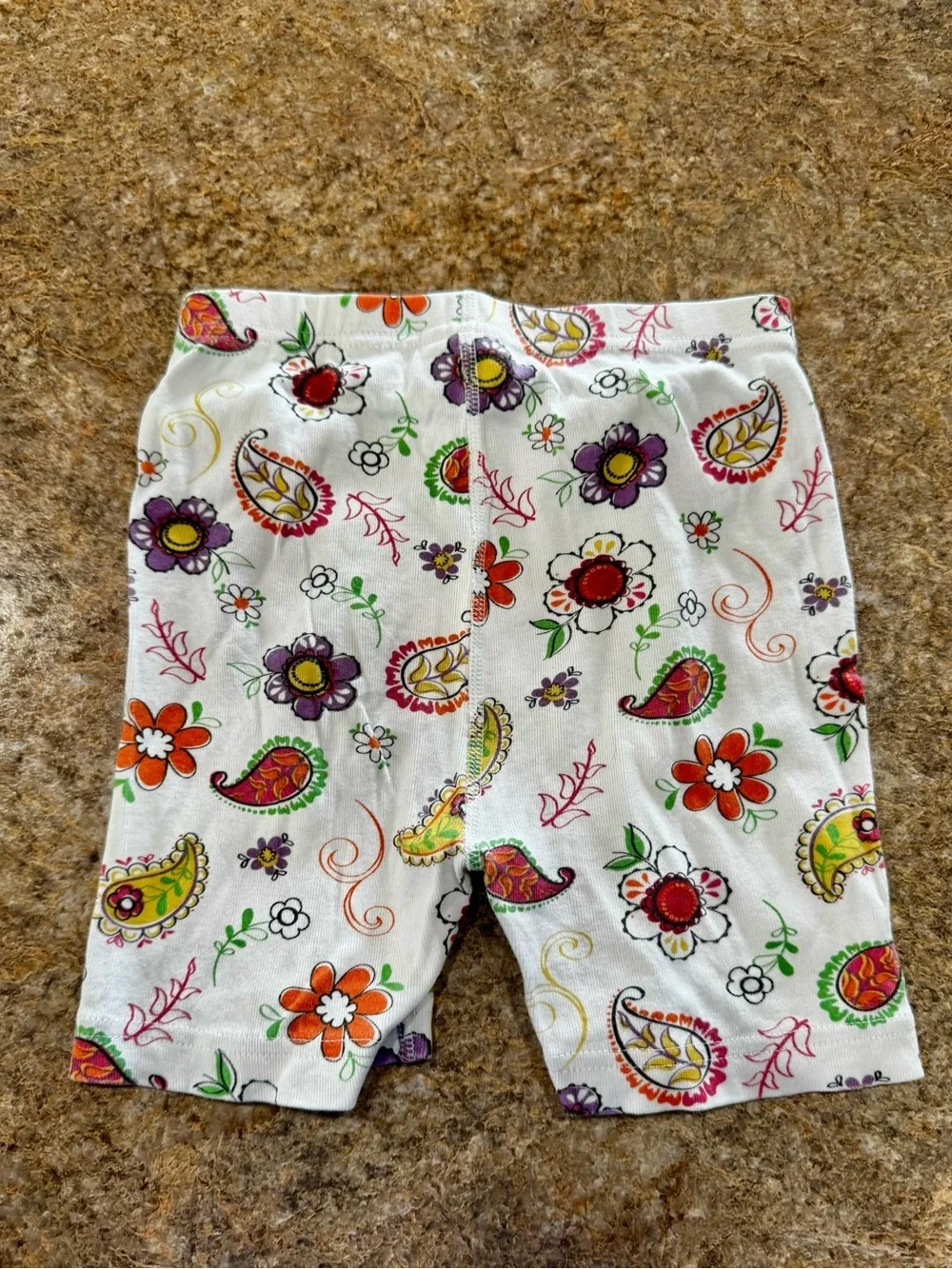 Hanna Andersson Kids Pajama Set Size US 8 Floral Paisley Organic Short Johns